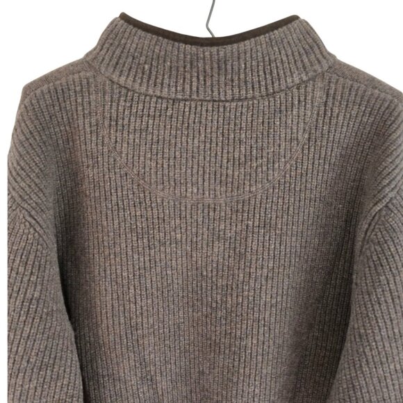 L.L. Bean Mens Waterfowl Brown Merino Lambswool Half-Zip Sweater XXL - Picture 9 of 13